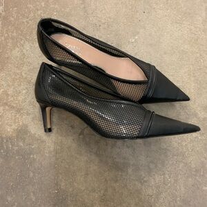 Zara witchy whimsigoth kitten heels pointed toe mesh heels vampy
